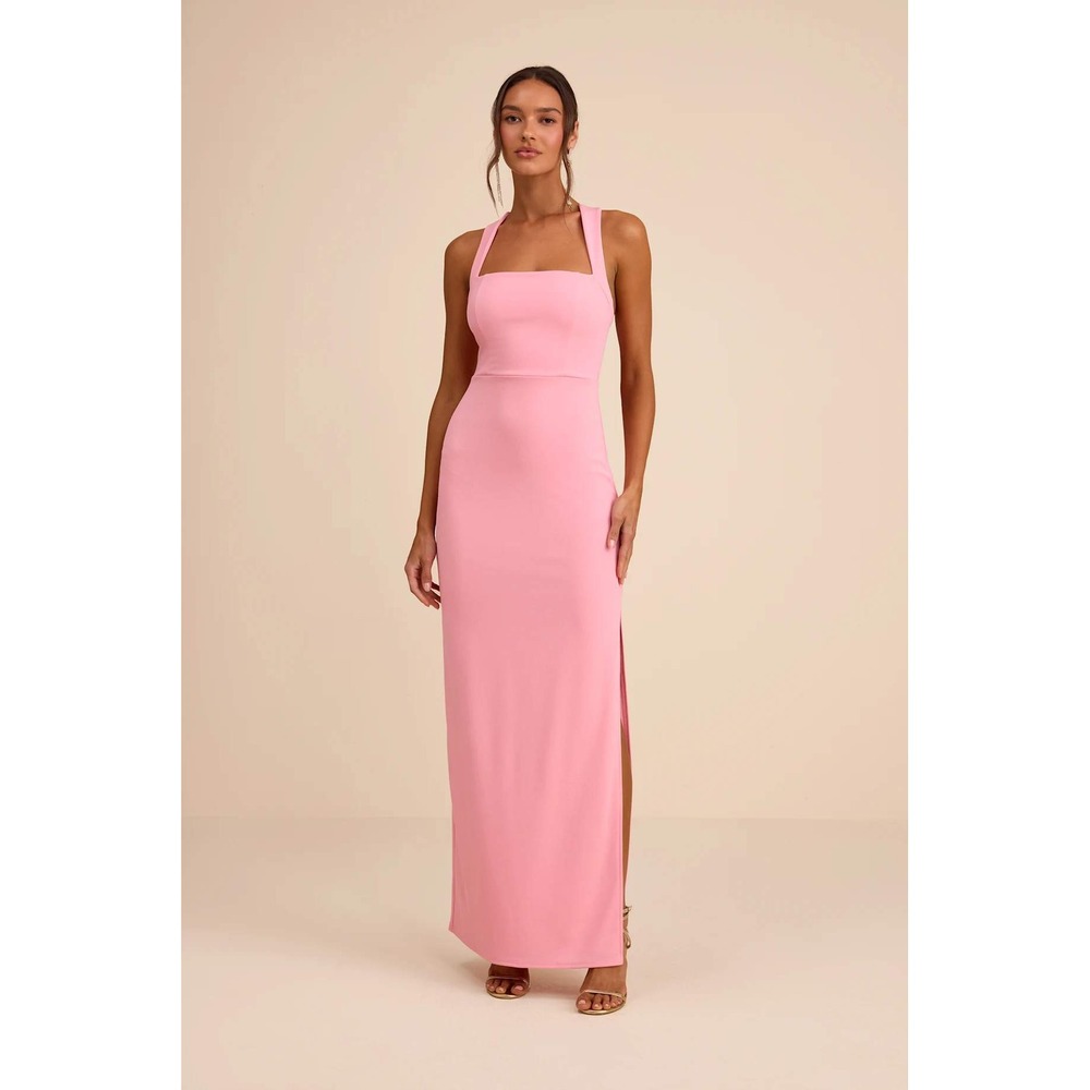Lulus Glamorous Dedication Light Pink Sleeveless Column Maxi Dress Size XXS - Picture 2 of 9